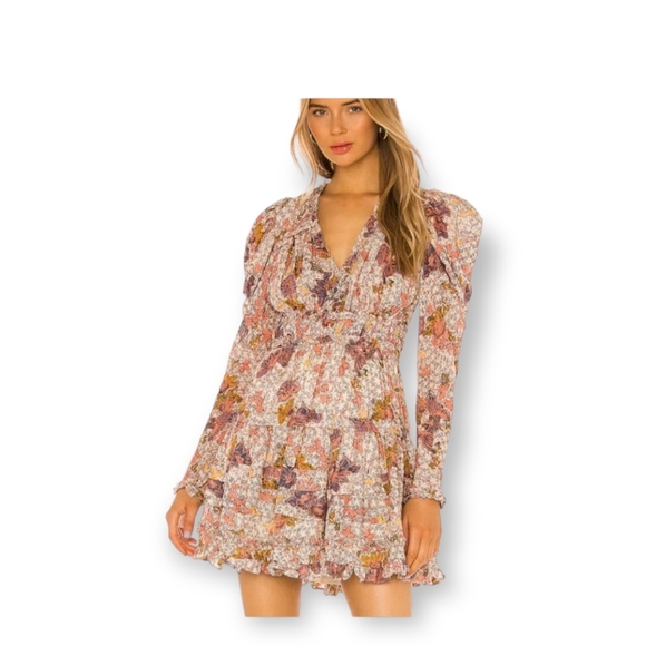 Ulla Johnson Dresses & Skirts - Ulla Johnson Julie Floral Cotton Mini Dress Botanical Ruffle Ivory White Small